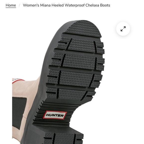 Hunter Miana Heeled Waterproof Chelsea Boots - Tan - Picture 4 of 11